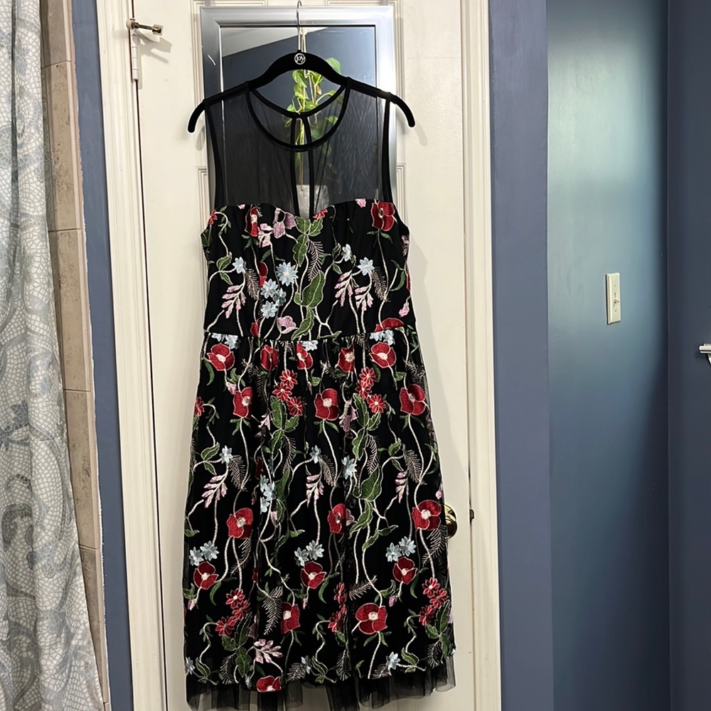 LBD with Embroidered Flower design.